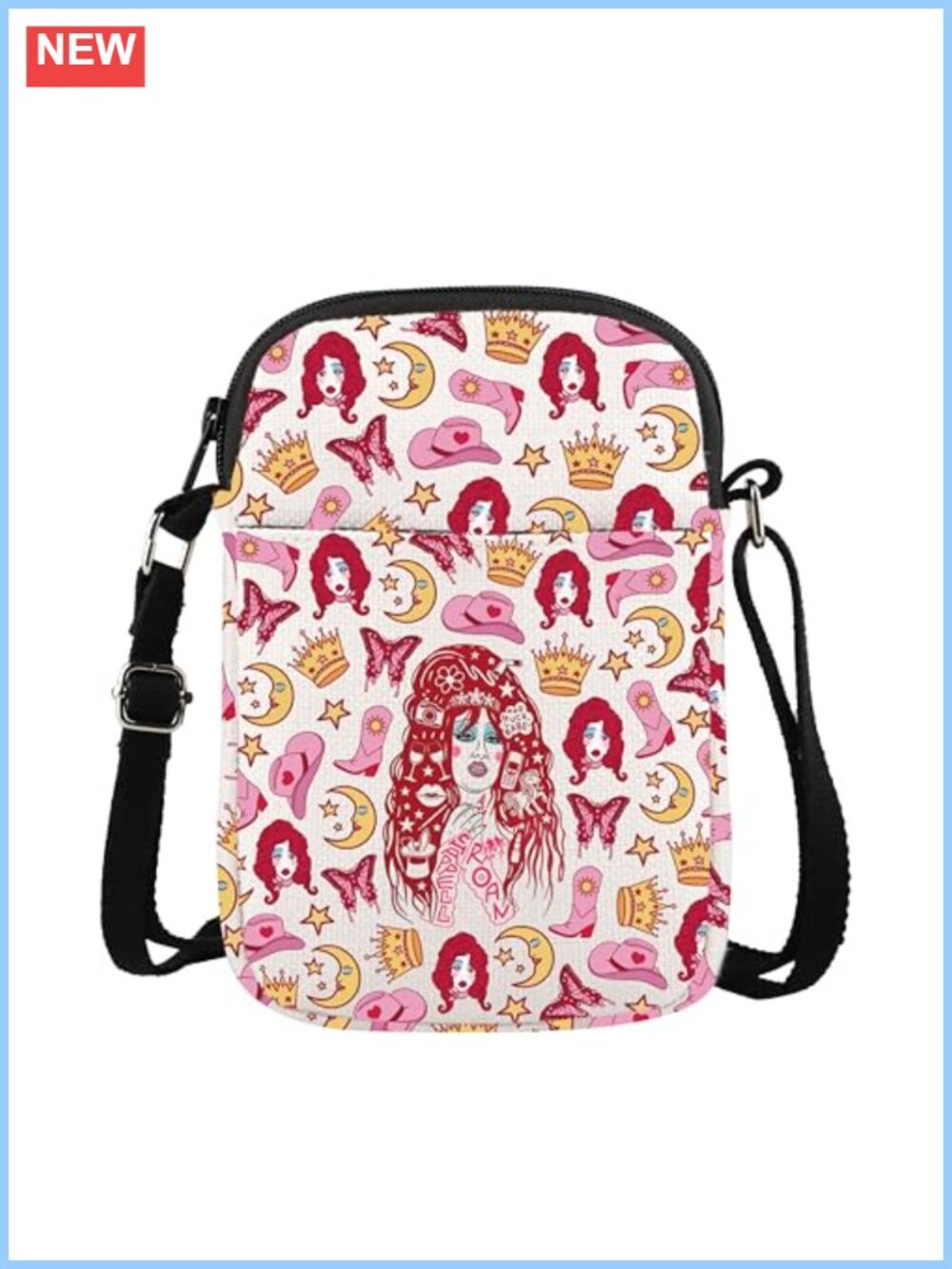 Singer MidWest Princess Crossbody Bag Pouch Musical Gift Fan Merch Canvas